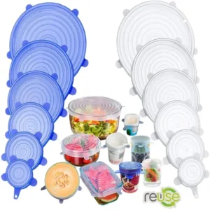 Kit com 6 Tampas de Silicone para Alimentos